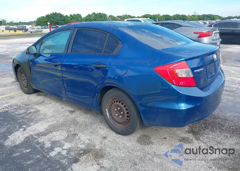 2012 Honda Civic Dx из США, поврежденный, VIN 19XFB2F22CE002529